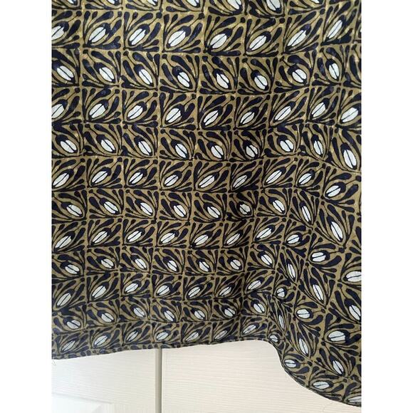 Tory Burch 100% Silk Harriet Olive Green Printed Short Sleeve Dress • Size 6 - Picture 3 of 5